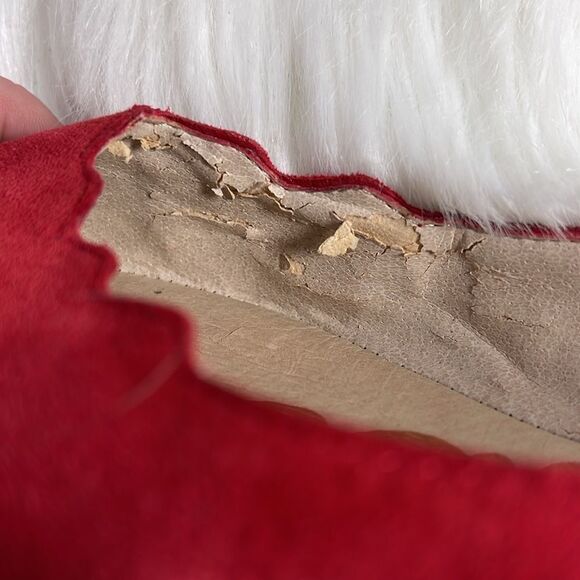 Sam Edelman Alaine Red Suede Scallopped Flats Sz 7.5 - Picture 10 of 10